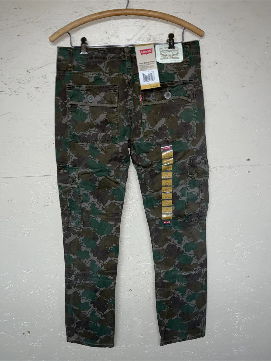 Levi s 511 Leaf Camo Slim Cargo Pants Green Size 18 Regular 29x29 Levi Nwt