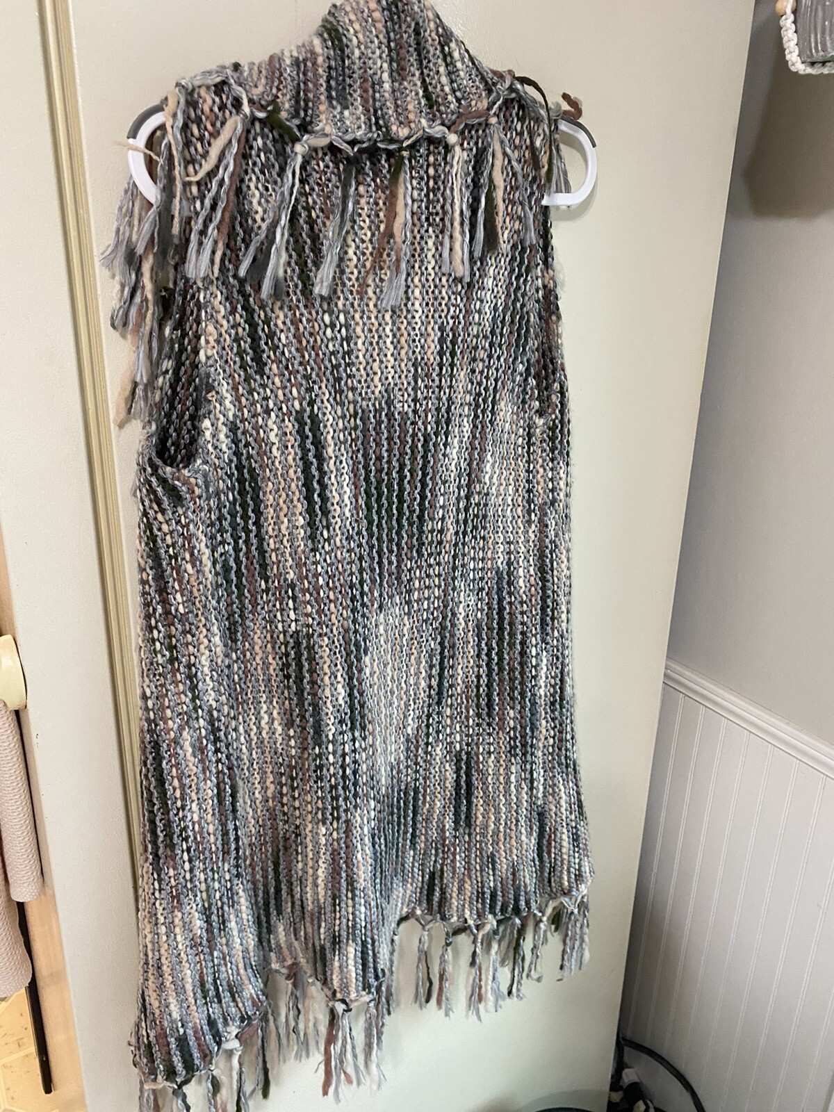 Chicos Drama Fringe Nolan Vest Size 0, Wool Blend… - image 16