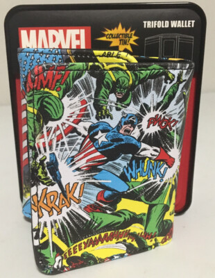 NWT Marvel Comics Men's Trifold Wallet Captain America