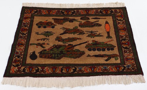 93x65 cm Afghan Warrug Kriegteppich Handgeknüpf Teppich Rug Afghanistan PK/115 - Picture 3 of 13