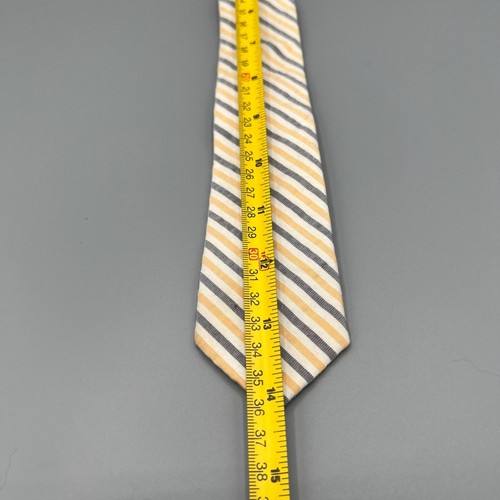 Nordstrom Kids Beige, Yellow, and Blue Striped Adjustable Zipper Tie (14" Long) - Picture 12 of 12