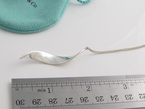Tiffany & Co SELTENE Gehry Silber Weide Baumeln 18,25 Zoll Halskette! - Bild 7 von 7