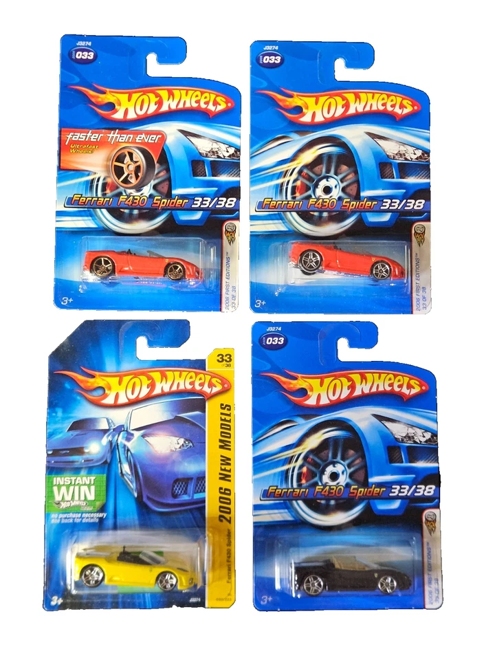 Lot of 4 Hot Wheels Ferrari F430 Spiders - Image 1 of 1