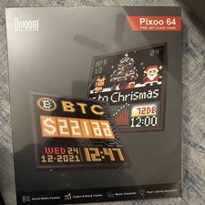 Divoom Pixoo 64 WiFi Smart Pixel Art LED Display Digital Frame Social Clock NIB