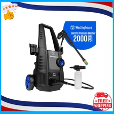 2000 PSI 1.76 GPM Cold Water Electric Powered Pressure Washer with Anti- Tipping