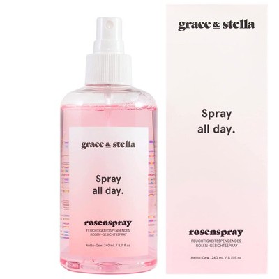 Grace & Stella Rosenwasser Spray, Preisgekröntes Rosenwasser