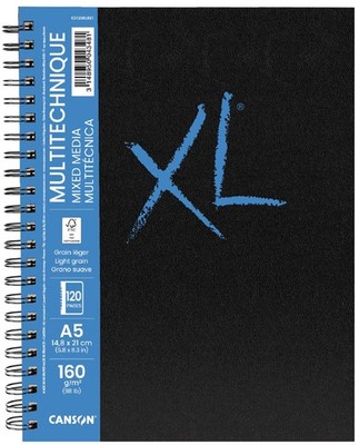 CANSON Skizzenbuch XL BOOK MIXED MEDIA DIN A5 60 Blatt