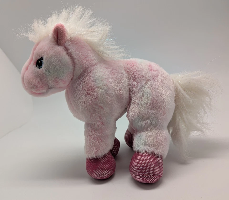 GANZ Webkinz Pink Iridescent Pegasus (flaw) HM068 & Pink Pony HM117 - NO CODES - Image 4 of 4