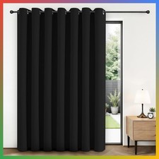 Blackout Sliding Door Curtains Room Divider Privacy Panel Heavy Duty 1 Panel