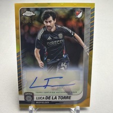 2025 MLS Topps Chrome Luca de La Torre Gold Refractor Auto /50