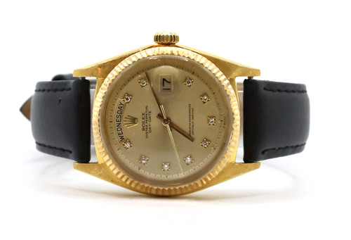 1967 Vintage Rolex Day-Date 1803 Men's 36mm 18k Yellow Gold With Box WI592