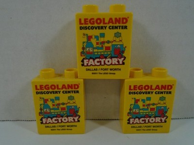 3--LEGOLAND DISCOVERY CENTER FACTORY PROMO BRICKS (LOOK) DALLAS / FORT WORTH