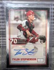 2021 Topps 70 Years of Baseball Series 2 Black 112/199 Tyler Stephenson Auto