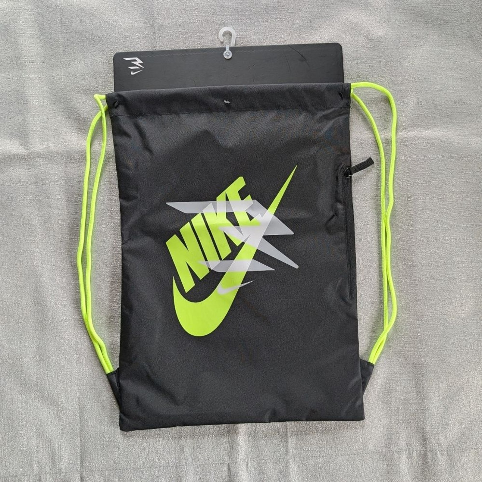 Nike Black and Neon Gym Drawstring Backpack NEW!