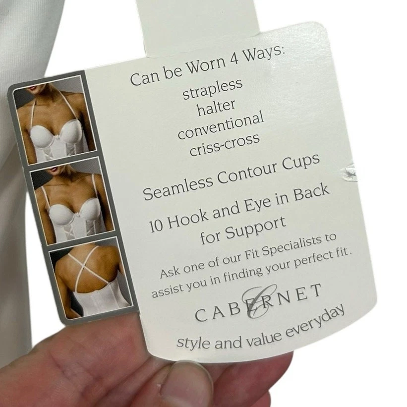 NWD Cabernet Specialty 白色可调式紧身胸衣紧身胸衣女式 34A — 第 3/4 张图片