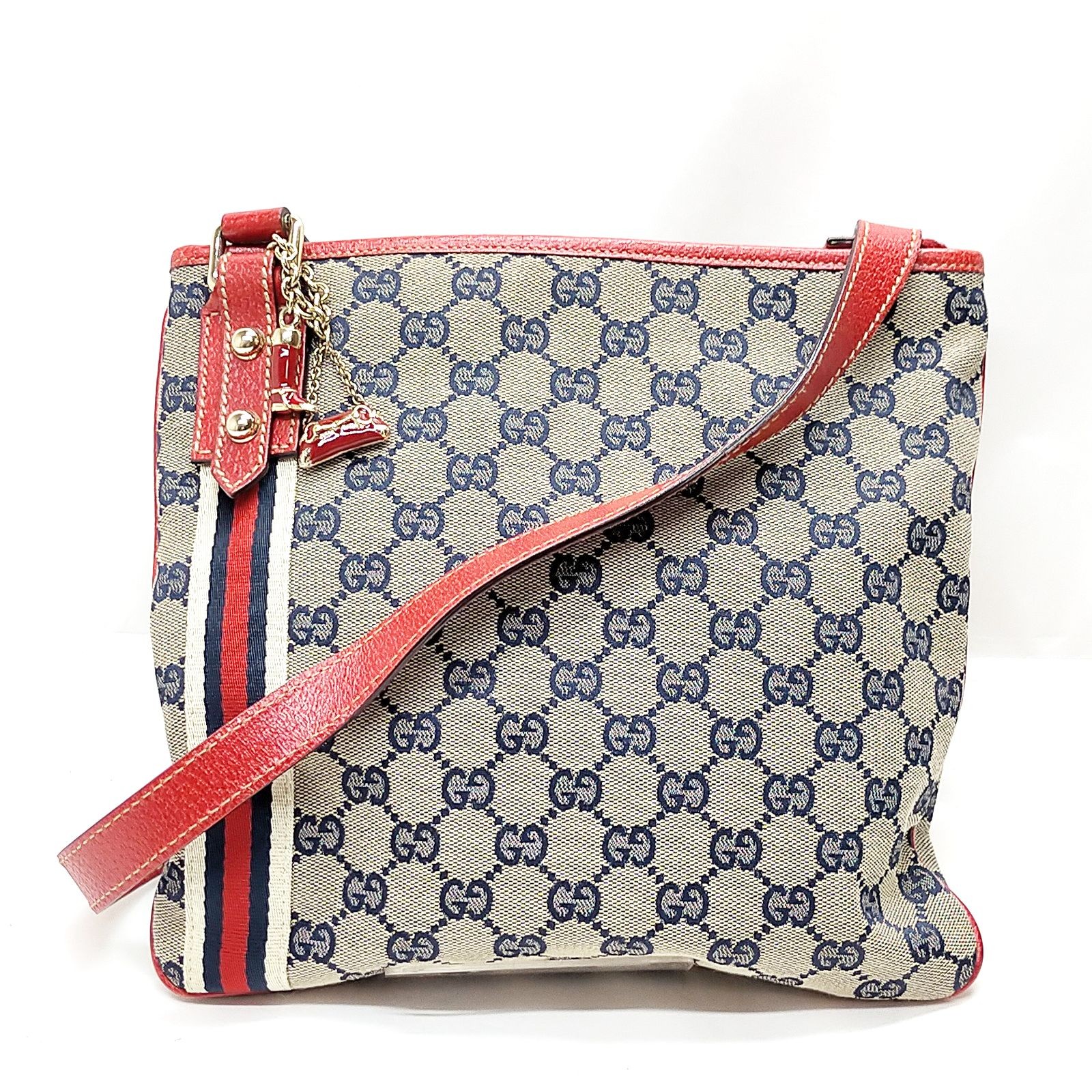 Gucci borsa a tracolla blu navy tela 4488153