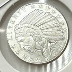 1/10th OUNCE Silver Round Golden State Mint Incuse Indian Design .999 Fine - #27