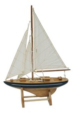 Yacht à voile Maquette de bateau en Bois 25 x 35 cm Sea-Club