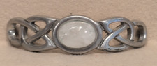 St Justin Pewter Celtic Knotwork Hairslide Colored Glass Stone (No Wooden Pin)
