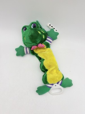 Kids II Frog Crib Pull Musical Plush Toy Nursery Lisa Yellow Green 1992 - 12 