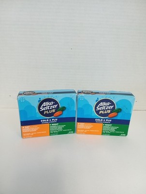 Alka-Seltzer Plus Day & Night Maximum Strength Cold & Flu 2 Packs Of 20