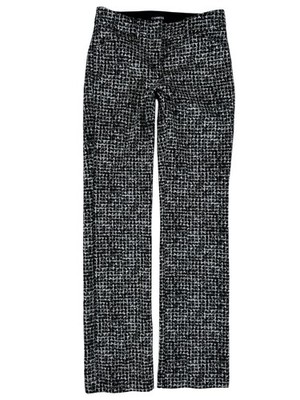 Express Editor Black White Houndstooth Low-Rise Barely Boot Pants Women's 00R