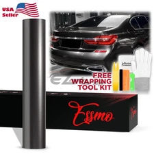 ESSMO PET Super Gloss Metallic Steel Gray Vehicle Vinyl Wrap Decal Like Paint