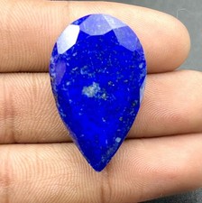 28 Ct 5x19x30 mm Natural Blue Lapis Lazuli Faceted Pear Cabochon Gemstone CG 57