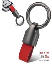 Car Key Chain Ring Clip, Small Key Fob Accessory with Keyrings Zinc Alloy Red