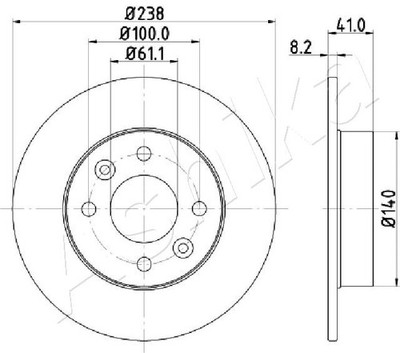 ASHIKA 60-00-0700 Bremsscheibe