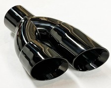 Exhaust Tip 2.25 Inlet 3.00 Outlet 9.50 Wdwds30095-225-mbk Double Wall Black Sta