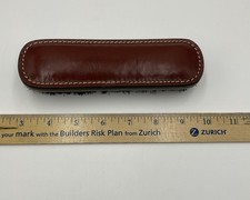 Vintage 6.5" Long Leather Shoe Shine, Boot, Hat Lint Brush. Nice Condition