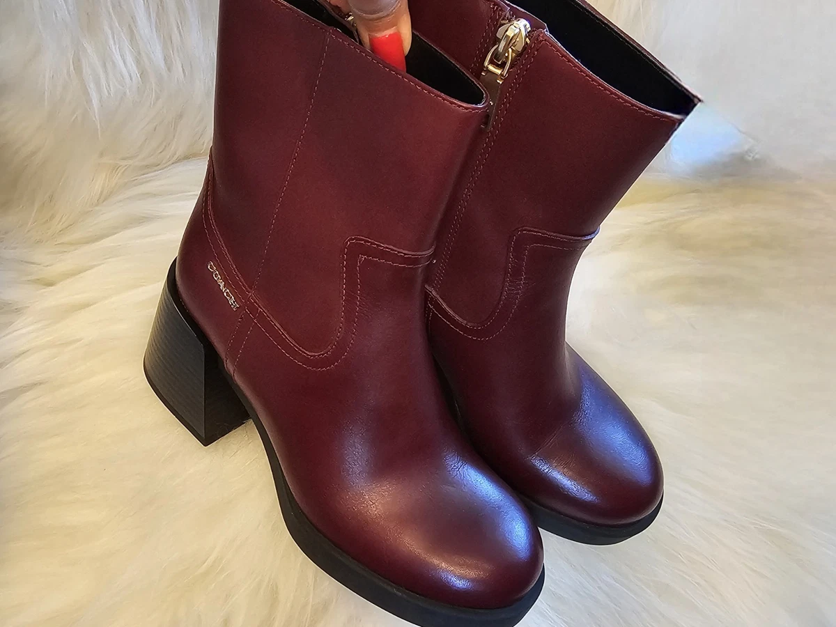Coach Red Low (1-1.9 in) Heel Height Boots for Women for sale | eBay