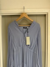 Mint Velvet Blue Ruffle Detail Blouse Size L NWTs 