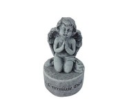 Trendline Grabschmuck Engel Betend 8 X 5 Cm Grau Skulptur