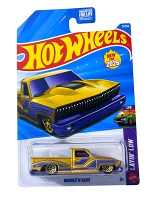 2026 Hot Wheels #17 Layin' Low 1/5 BOUNCE'N BASS Gold New Model Near Mint