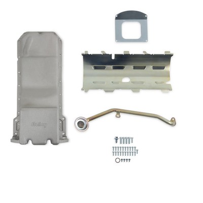Holley 302-63 Gen III Hemi Engine Swap Oil Pan - Rear Sump - Hellcat - Natural