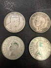 Lot of 4 Canadian 50 Cent Coins 1910 1945 1952 1953