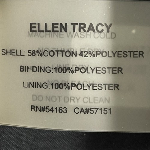 Ellen Tracy Black Buttoned Collared Classic Rain Jacket Windbreaker Size PP - Picture 4 of 9