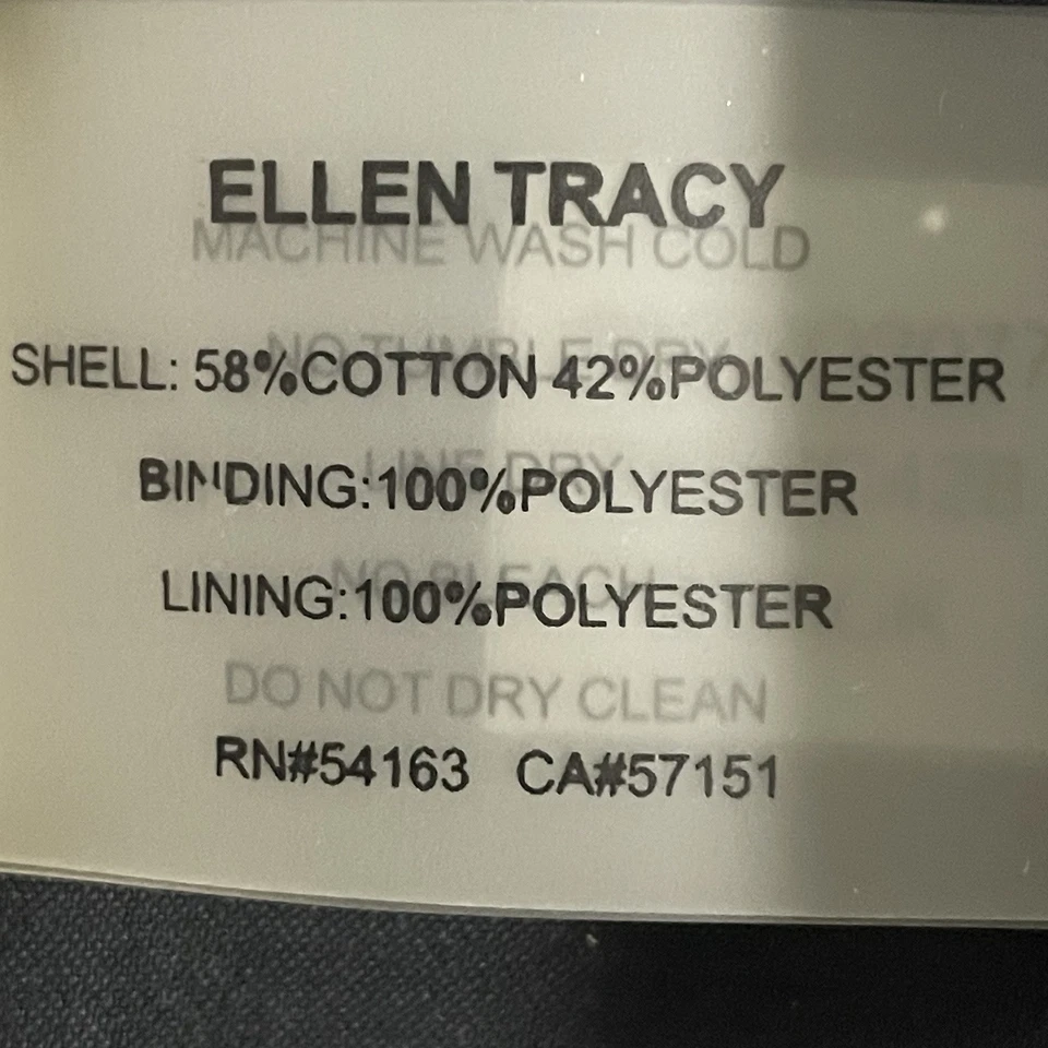 Chaqueta cortavientos clásica con cuello abotonado negra Ellen Tracy talla PP Foto 4 de 4