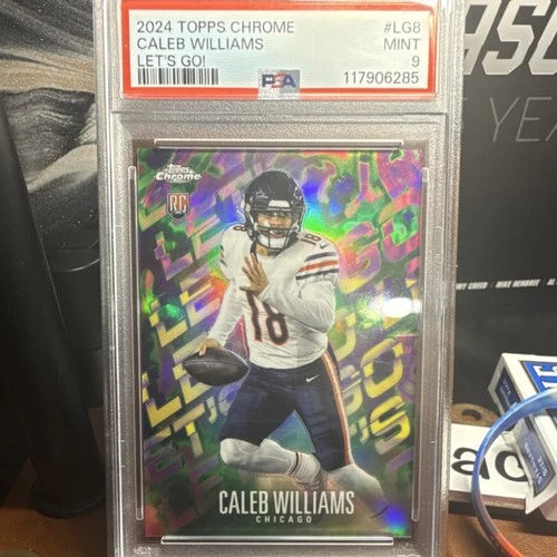 Topps 2024 Chrome Let's Go Caleb Williams LG-8 Rookie Insert Chicago Bears PSA 9