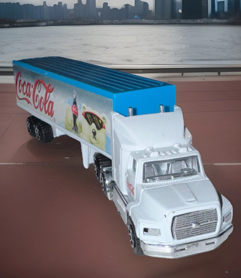 Matchbox Ford Aeromax Coca-Cola Semi Truck & Trailer Big Rig Movers Convoy NLFFP - Image 2 of 4
