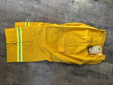 Nomex Crew Boss Wildfire Yellow WSS WBPI60Y 5XL/30 Work Pants W/zipper Leg 