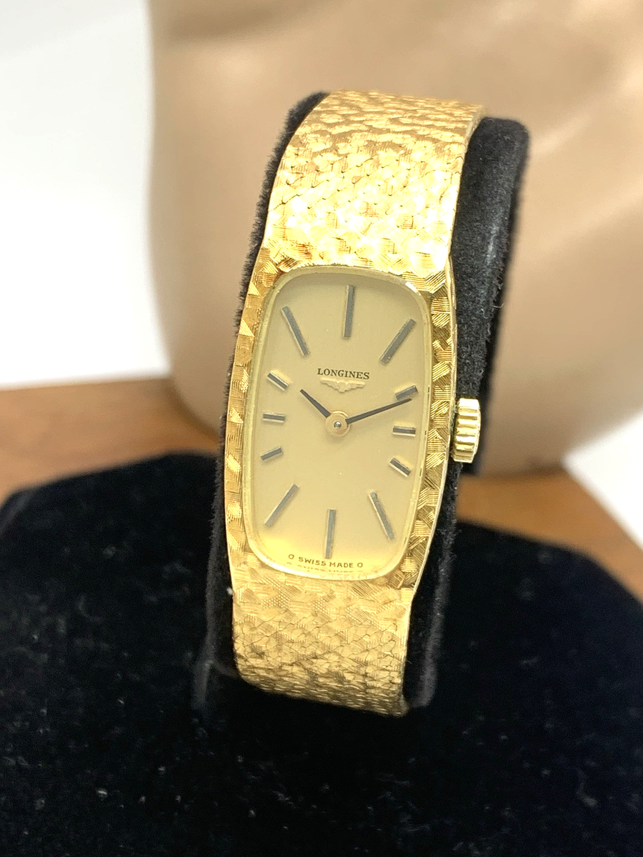 ORIENT/LONGINES/SEIKO　ヴィンテージ　レディース腕時計 Longines Womens Watch 18k Yellow Gold Textured Vintage 1974 Swiss
