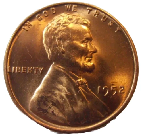 1952-P Gem BU Red From OBW US Lincoln Wheat Cent Penny Free S&H W/Tracking