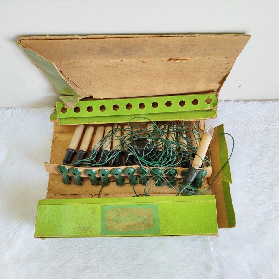 1940 Vintage Selum Bulb Set Glass Christmas Light Bulbs Japan Collectible 490 - Image 2 of 4