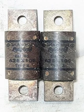 Lot of 2 Shawmut A25X100 fuses, Amptrap, 100A, 250V or less, type 4