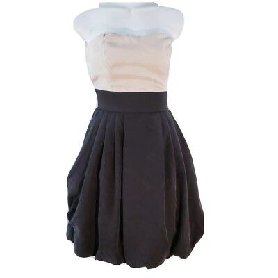 H & M Dress Strapless Size 8 Bandeau Black Beige Puff Skirt Party Homecoming | eBay H & M Dress Strapless Size 8 Bandeau Black Beige Puff Skirt Party Homecoming | eBay