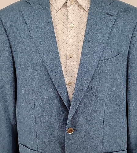 StylBiella Mens Blazer Sport Coat Suit Jacket Size 42R Blue 100% Italian Wool - Picture 10 of 17