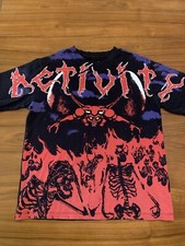 Camiseta Activity LA Fallen Angel Gráfica Para Hombres L Devil Hell Streetwear Grunge Rara